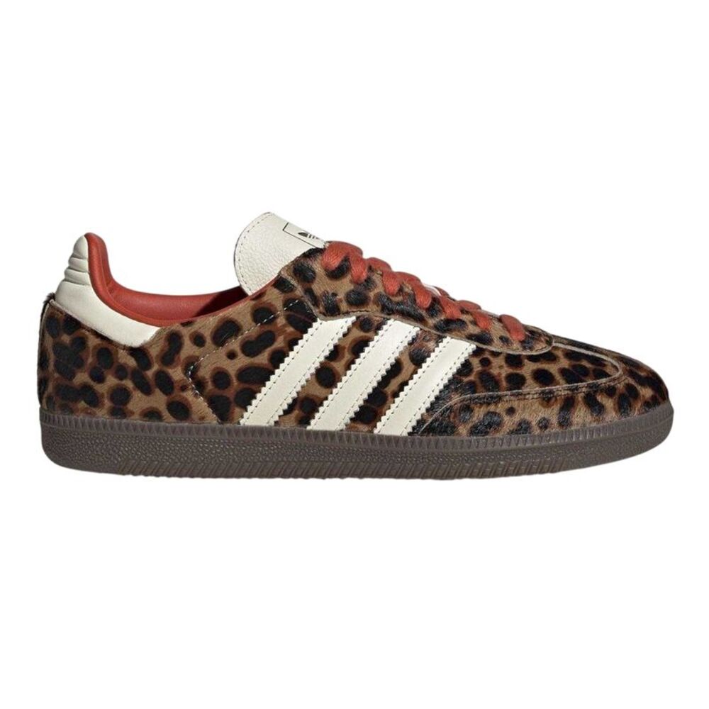 Adidas Womens/Ladies Samba Leopard Print Printed Sneakers / Brown/White